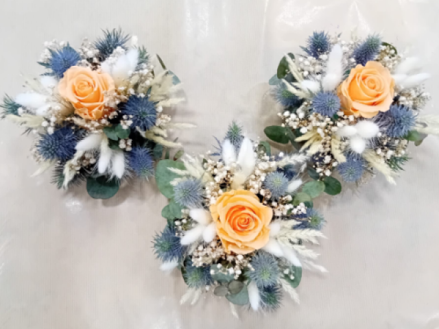 Mariage en fleurs séchées et stabilisées